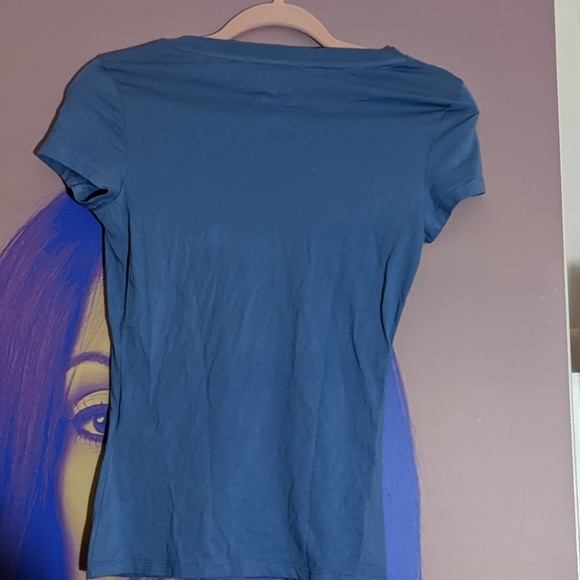 AX Baby Blue Fitted T-shirt Armani Exchange - Picture 2 of 4